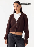 Ashby Knit Sweater - Chocolate - Jumpers + Knits