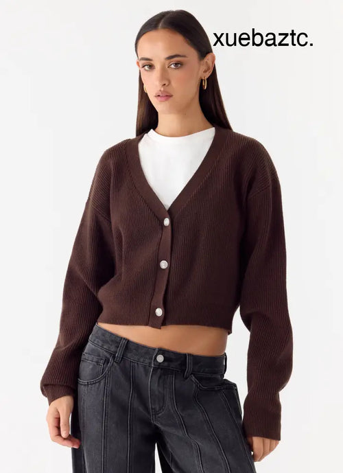 Ashby Knit Sweater - Chocolate - Jumpers + Knits