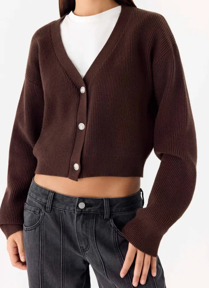 Ashby Knit Sweater - Chocolate - Jumpers + Knits