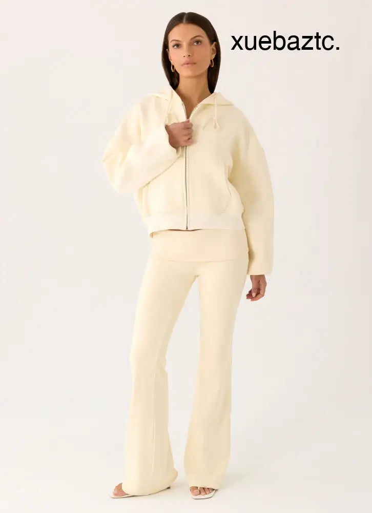 Elio Zip Hoodie - Baby Yellow - Jackets + Coats