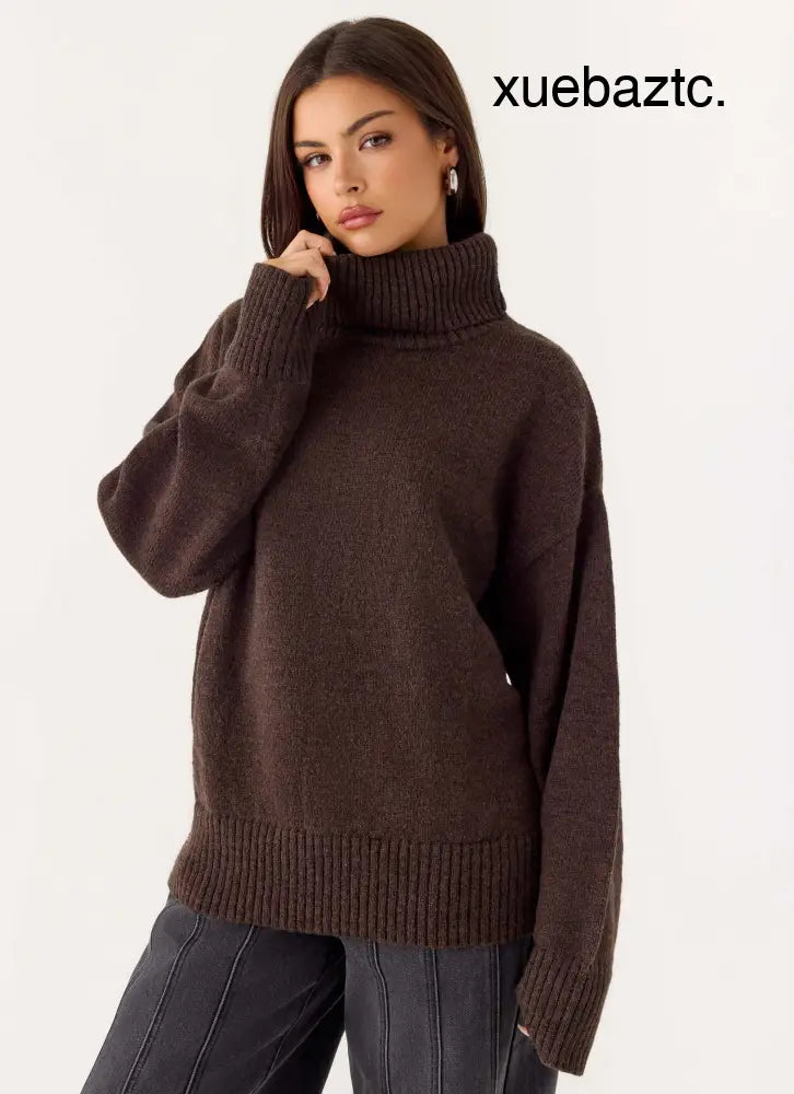 Gabrielle Knit Sweater - Chocolate - Jumpers + Knits