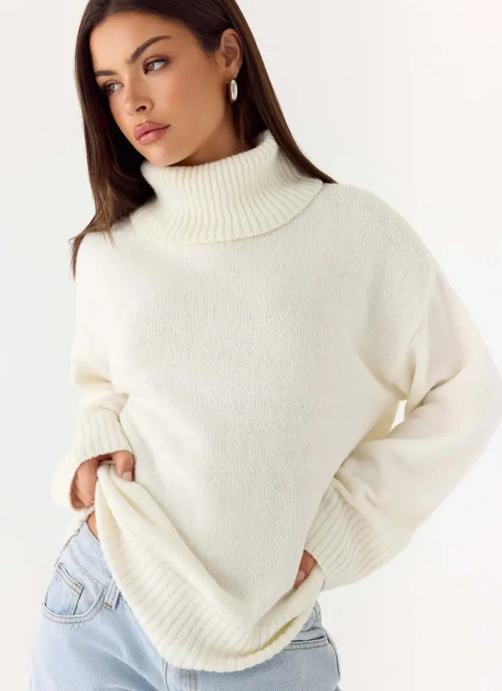 Gabrielle Knit Sweater - Ivory Cream - Jumpers + Knits