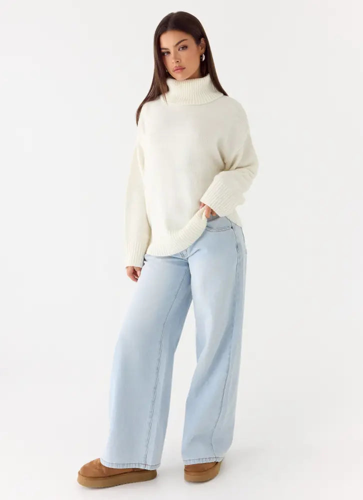 Gabrielle Knit Sweater - Ivory Cream - Jumpers + Knits