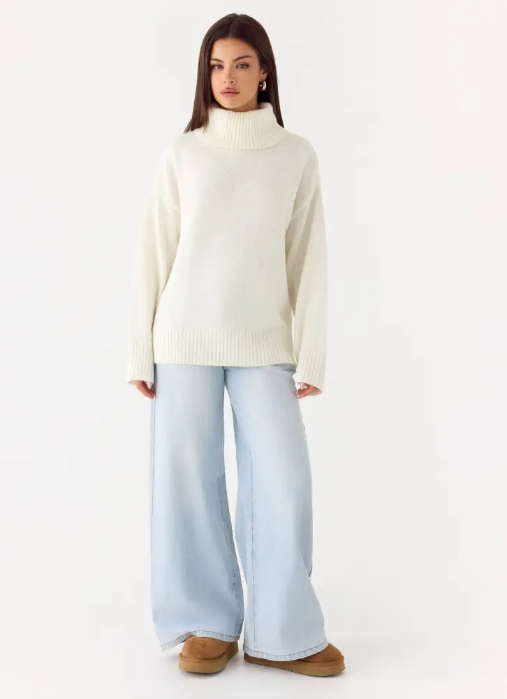 Gabrielle Knit Sweater - Ivory Cream - Jumpers + Knits