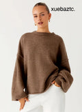 Jack Oversized Knit Sweater - Tan Marle - Sweater
