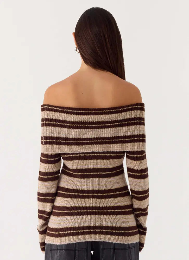 Nichola Knit Jumper - Ombre Tan - Jumpers + Knits