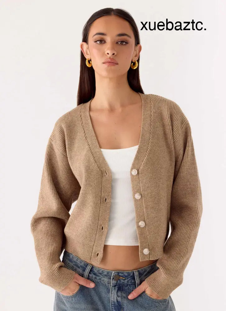 Orla Knit Sweater - Taupe - Jumpers + Knits