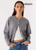 Sean Relaxed Knit Cardigan - Grey - Jumpers + Knits